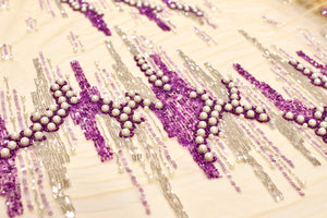 VADIM COUTURE HAND BEADED PEARL WAVELENGTH