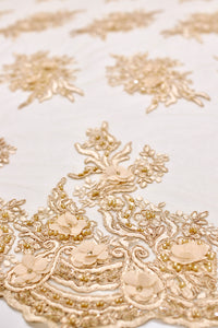 FRENCH FANCY BEADED 3D FLORAL LACE