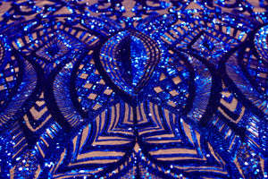 4 WAY STRETCH SEQUIN FISHTAIL PATTERN